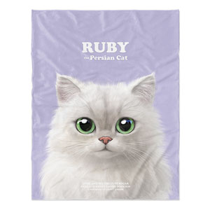 Ruby the Persian Retro Soft Blanket