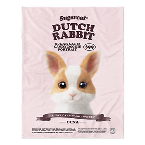 Luna the Dutch Rabbit New Retro Soft Blanket