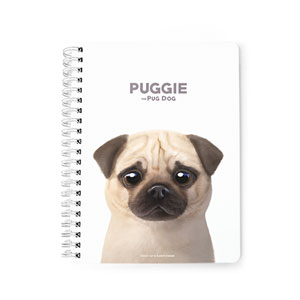 Puggie the Pug Dog Spring Note