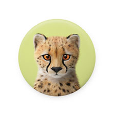 Samantha the Cheetah Mirror Button