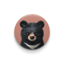 Bandal the Aisan Black Bear Pin/Magnet Button