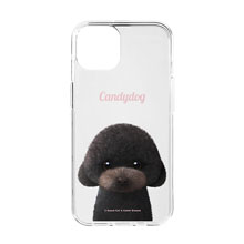 Choco the Black Poodle Simple Clear Jelly Case