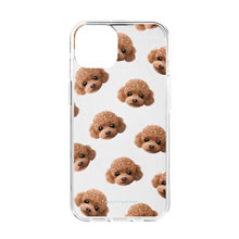 Ruffy the Poodle Face Patterns Clear Jelly Case