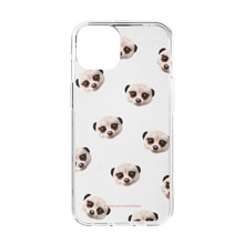 Mia the Meerkat Face Patterns Clear Jelly Case