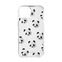 Pang the Giant Panda Face Patterns Clear Jelly Case