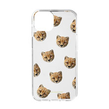 Samantha the Cheetah Face Patterns Clear Jelly Case