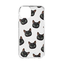 Zoro the Black Cat Face Patterns Clear Jelly Case