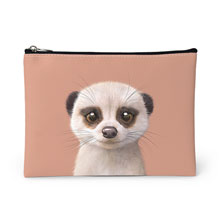 Mia the Meerkat Leather Pouch