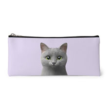 Nami the Russian Blue Leather Pencilcase