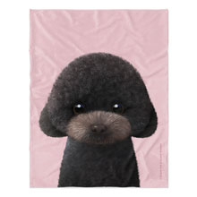 Choco the Black Poodle Soft Blanket