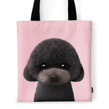 Choco the Black Poodle Tote Bag