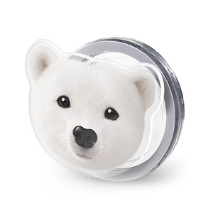 북극곰 폴라 얼굴 아크릴마그넷톡 (맥세이프 호환)