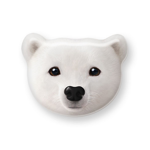 북극곰 폴라 얼굴 모양 에폭시톡