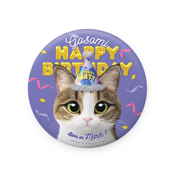 Custom Birthday Party Mirror Button