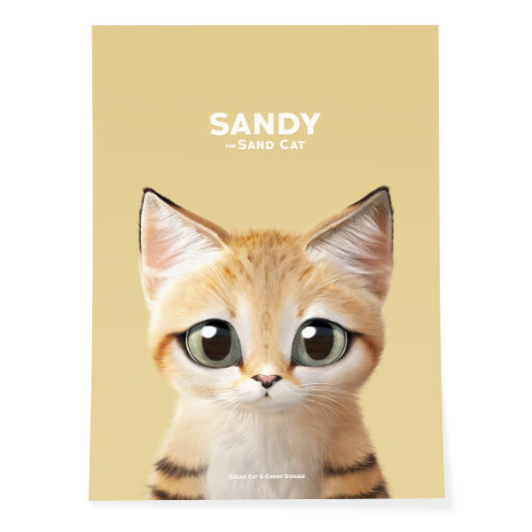 Sandy the Sand cat Art Poster
