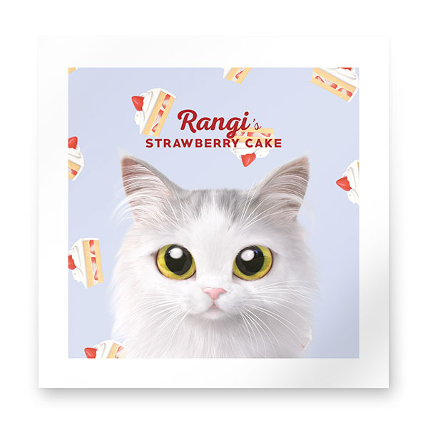 Rangi the Norwegian forest’s Strawberry Cake Art Print