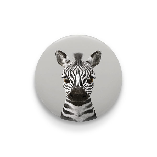 Zebra the Plains Zebra Pin/Magnet Button