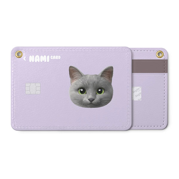 Nami the Russian Blue Face Card Holder