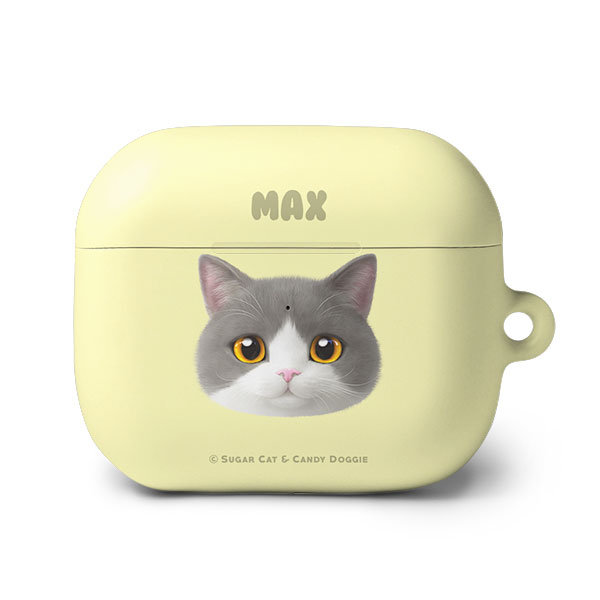 Max the British Shorthair Face AirPods 3 Hard Case