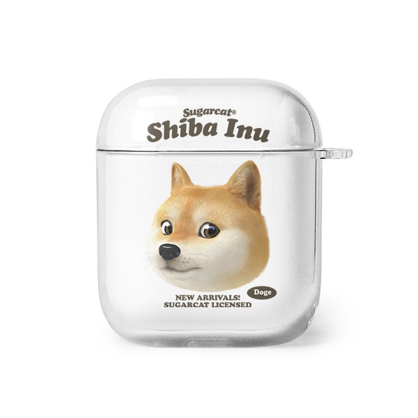 Doge the Shiba Inu (GOLD ver.) TypeFace AirPod Clear Hard Case