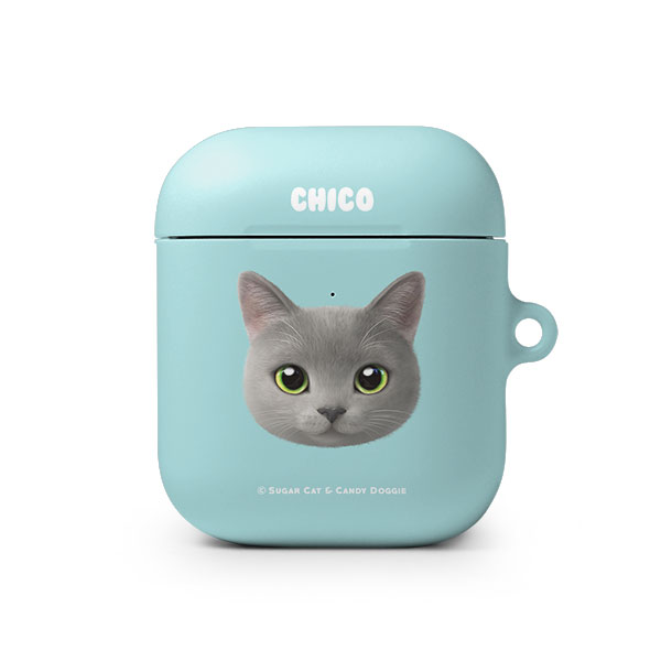 Chico the Russian Blue Face AirPod Hard Case