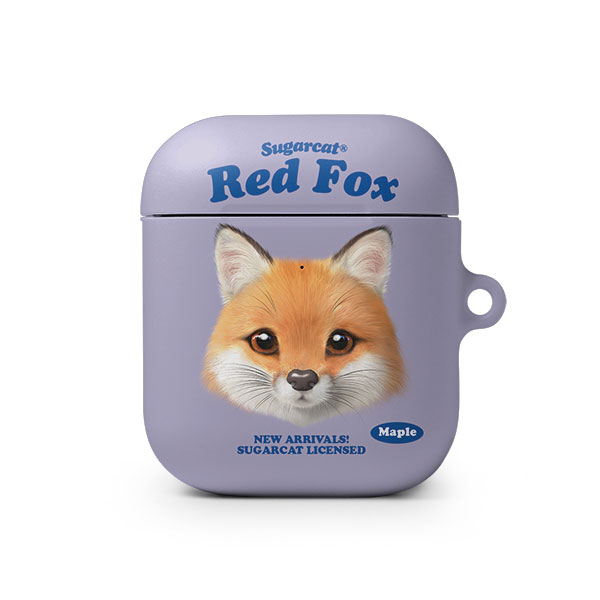 Maple the Red Fox TypeFace AirPod Hard Case