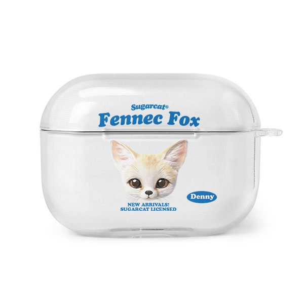 Denny the Fennec fox TypeFace AirPod PRO Clear Hard Case
