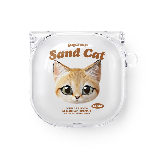 Sandy the Sand cat TypeFace Buds Pro/Live Clear Hard Case