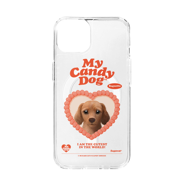Baguette the Dachshund MyHeart Clear Gelhard Case (for MagSafe)