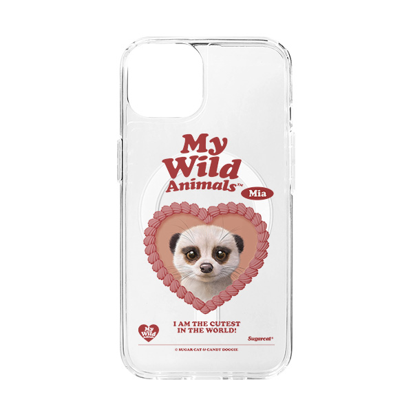 Mia the Meerkat MyHeart Clear Gelhard Case (for MagSafe)