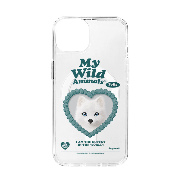 Polly the Arctic Fox MyHeart Clear Gelhard Case (for MagSafe)