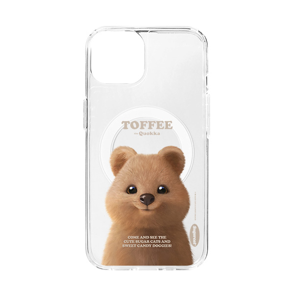 Toffee the Quokka Retro Clear Gelhard Case (for MagSafe)