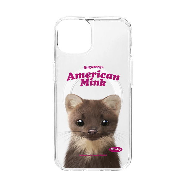 Minky the American Mink Type Clear Gelhard Case (for MagSafe)