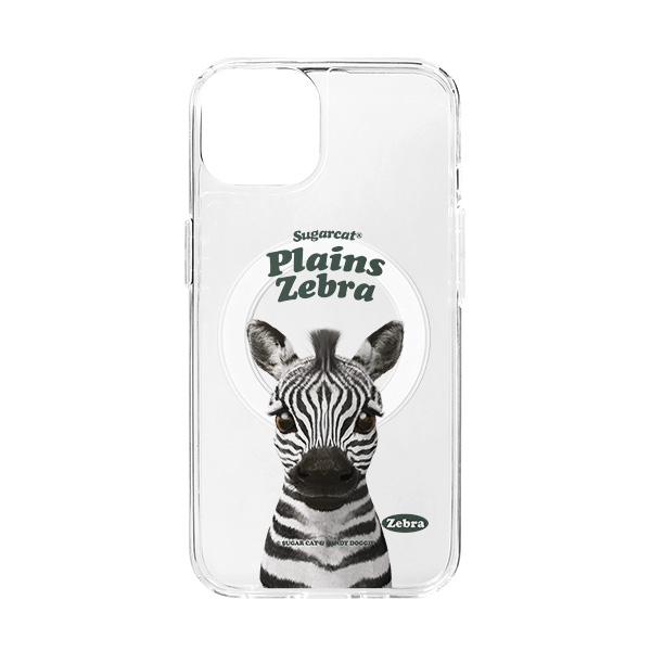 Zebra the Plains Zebra Type Clear Gelhard Case (for MagSafe)