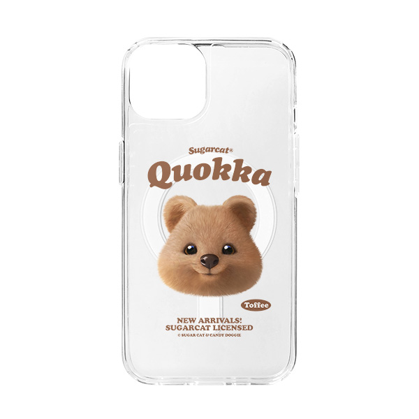 Toffee the Quokka TypeFace Clear Gelhard Case (for MagSafe)