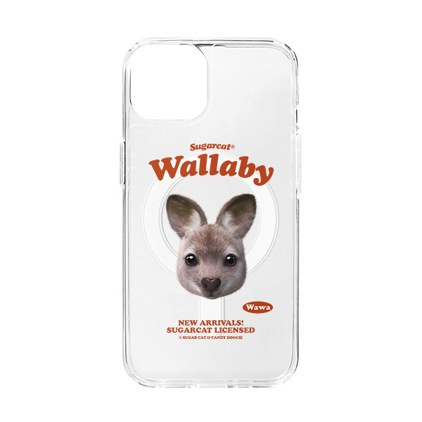 Wawa the Wallaby TypeFace Clear Gelhard Case (for MagSafe)