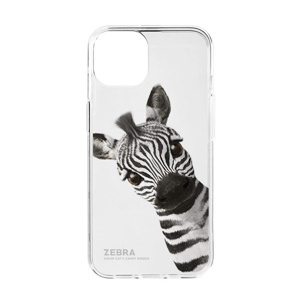 Zebra the Plains Zebra Peekaboo Clear Jelly Case