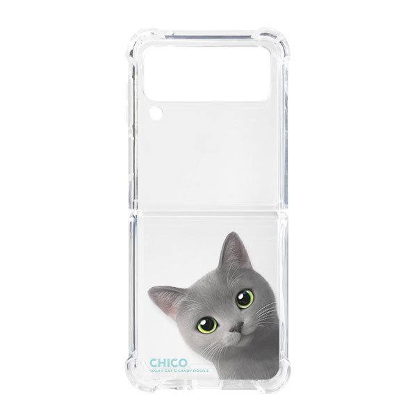 Chico the Russian Blue Peekaboo Shockproof Gelhard Case for ZFLIP series