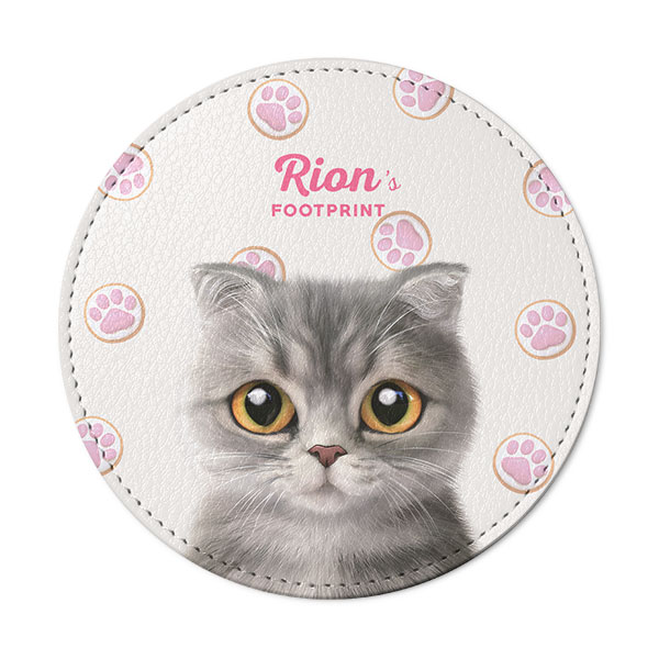 Rion’s Footprint Cookie Leather Coaster
