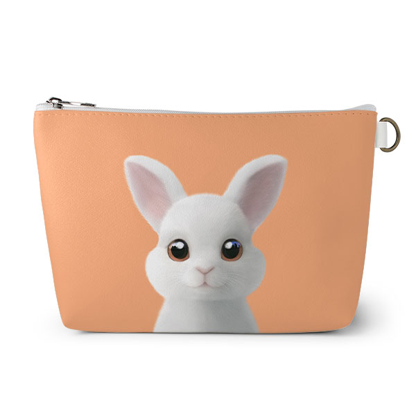 Carrot the Rabbit Leather Triangle Pouch