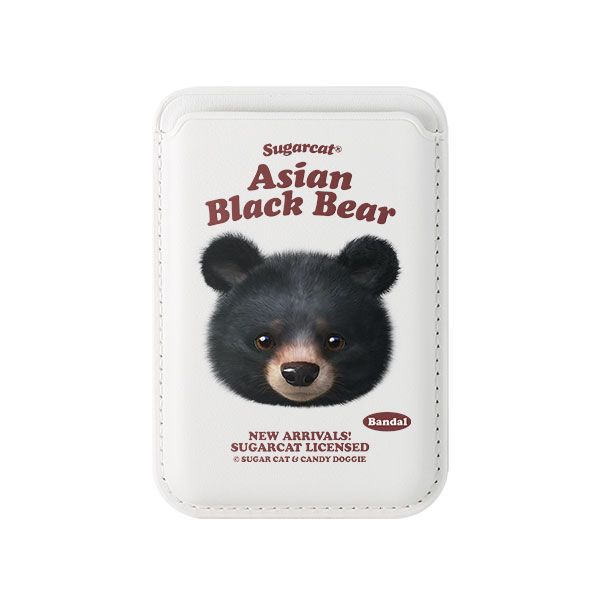 Bandal the Aisan Black Bear TypeFace Magsafe Card Wallet