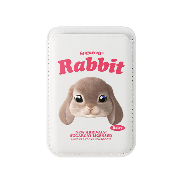 Daisy the Rabbit TypeFace Magsafe Card Wallet