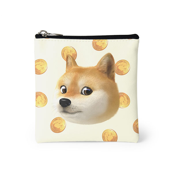 Doge’s Golden Coin Face Mini Pouch