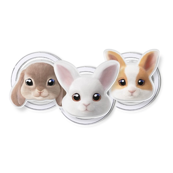 Sugar Cat &amp; Candy Doggie® Rabbits Acrylic Magnet Tok (for MagSafe)
