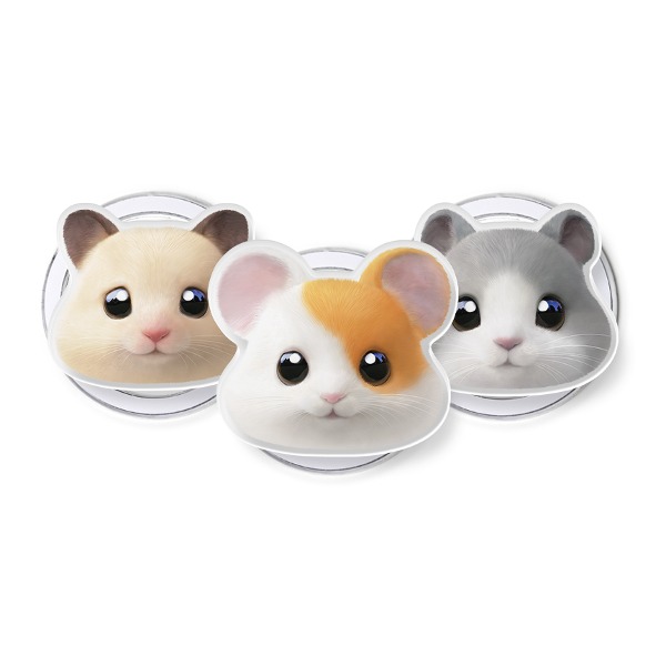 Sugar Cat &amp; Candy Doggie® Hamsters Acrylic Magnet Tok (for MagSafe)