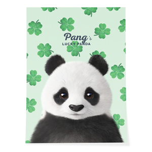 Panda’s Lucky Clover Art Poster