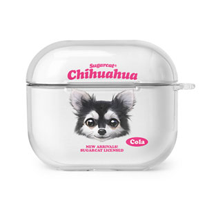 Cola the Chihuahua TypeFace AirPods 3 Clear Hard Case