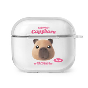 Capybara the Capy TypeFace AirPods 3 Clear Hard Case