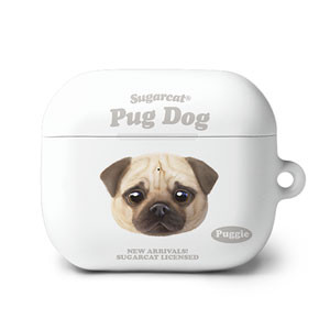 Puggie the Pug Dog TypeFace AirPods 3 Hard Case