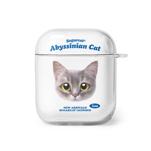 Leo the Abyssinian Blue Cat TypeFace AirPod Clear Hard Case